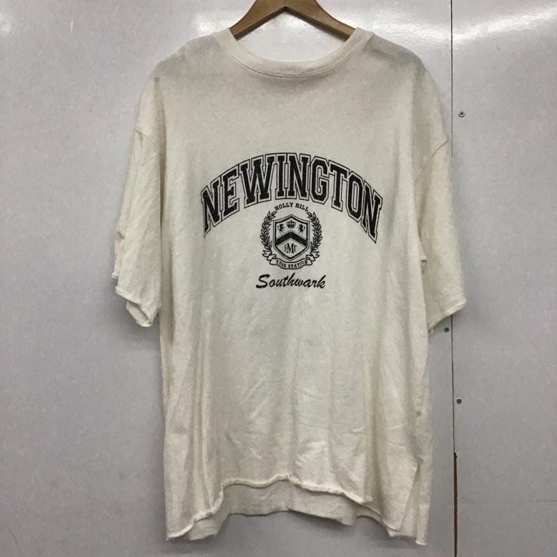 ローリーズファーム LOWRYS FARM カットソー 半袖 LF624344AD オーバーサイズ FREE ロゴ、文字 白 / ホワイト /  レディース USED 古着 中古 10141982