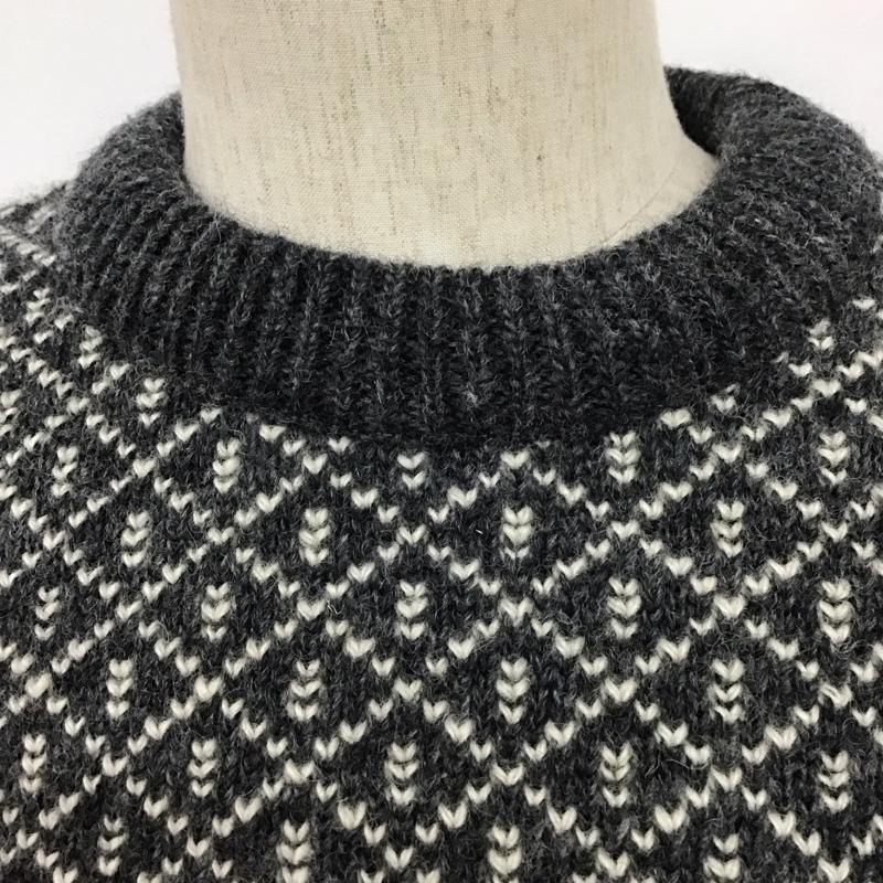 エルエルビーン L.L.Bean ニット、セーター 長袖 S  白 / ホワイト / X チャコールグレー / チャコールグレー /  メンズ USED 古着 中古 10111367