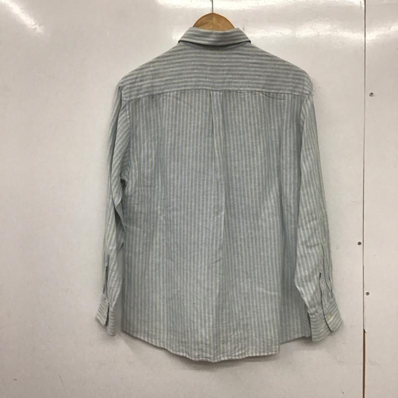 ジバンシィ GIVENCHY シャツ、ブラウス 長袖 長袖シャツ ストライプシャツ カラーシャツ ストライプ 黄 / イエロー / X 水色 / ライトブルー /  メンズ USED 古着 中古 10140692