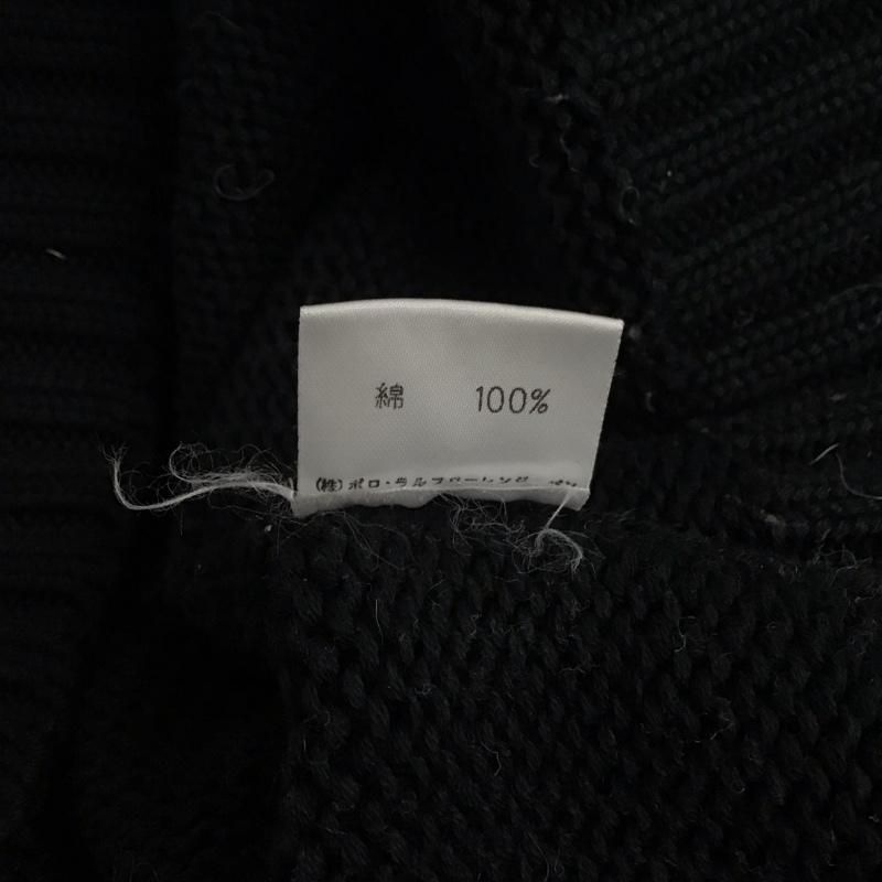 ポロスポーツラルフローレン POLOSPORT ニット、セーター 長袖 長袖ニットカットソー スタンドカラージップアップネック セーター L ロゴ、文字 黒 / ブラック /  メンズ USED 古着 中古 10140269