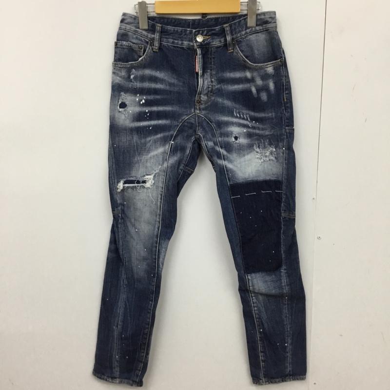 ディースクエアード DSQUARED2 パンツ デニム、ジーンズ F3-452 ストレッチ 46 46 ダメージ加工 青 / ブルー /  メンズ USED 古着 中古 10117196
