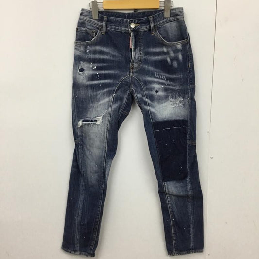 ディースクエアード DSQUARED2 パンツ デニム、ジーンズ F3-452 ストレッチ 46 46 ダメージ加工 青 / ブルー /  メンズ USED 古着 中古 10117196