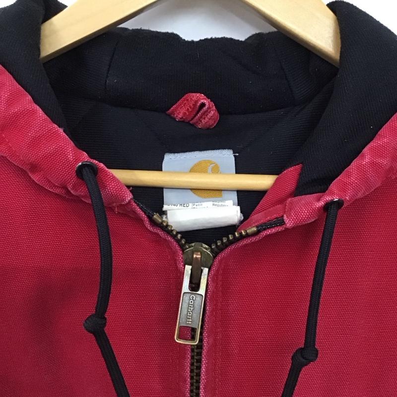 カーハート Carhartt ジャケット、上着 ジャンパー、ブルゾン ジップアップジャケット ジャンパー ジャケット パーカー アウター 140cm ロゴ、文字 赤 / レッド /  ボーイズ USED 古着 中古 10122064