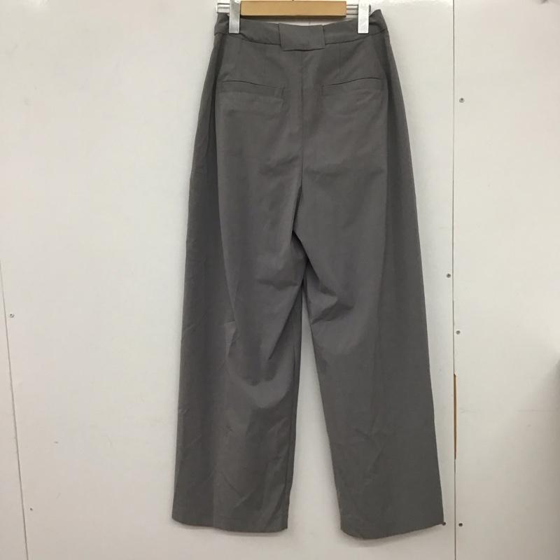 ジーナシス JEANASIS パンツ スラックス js050976cf ダブルタックワイドパンツ ワイドパンツ スラックス ストレッチ M 無地 灰 / グレー /  レディース USED 古着 中古 10132932