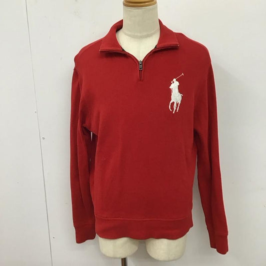 ポロラルフローレン POLO RALPH LAUREN トレーナー 長袖 ハーフジップ M 刺繍 赤 / レッド /  メンズ USED 古着 中古 10123480