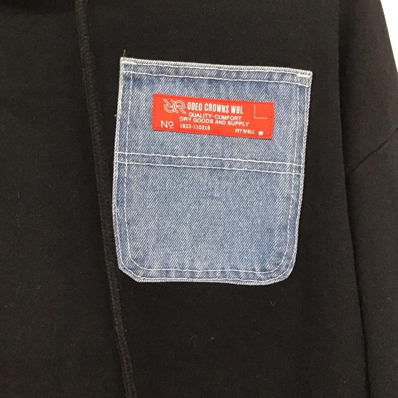 ロデオクラウンズ Rodeo Crowns パーカー 長袖 長袖パーカー プルオーバーパーカー スウェット FREE ロゴ、文字 黒 / ブラック /  レディース USED 古着 中古 10145153