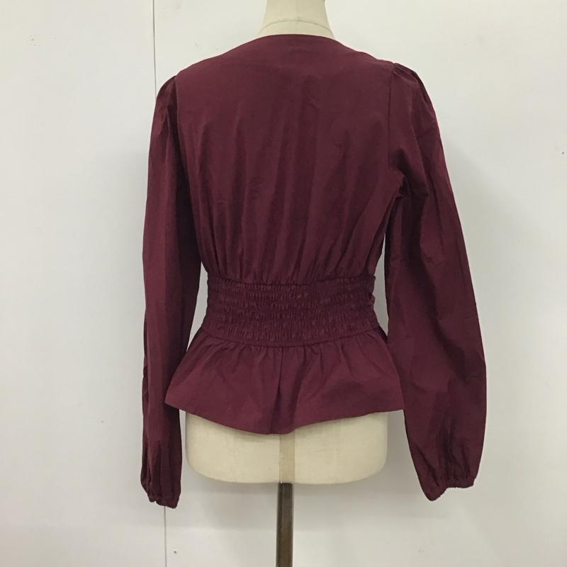 ロイヤルパーティー ROYAL PARTY カットソー 長袖 7483-671-8 カシュクール ペプラム FREE 無地 紫 / パープル /  レディース USED 古着 中古 10120052