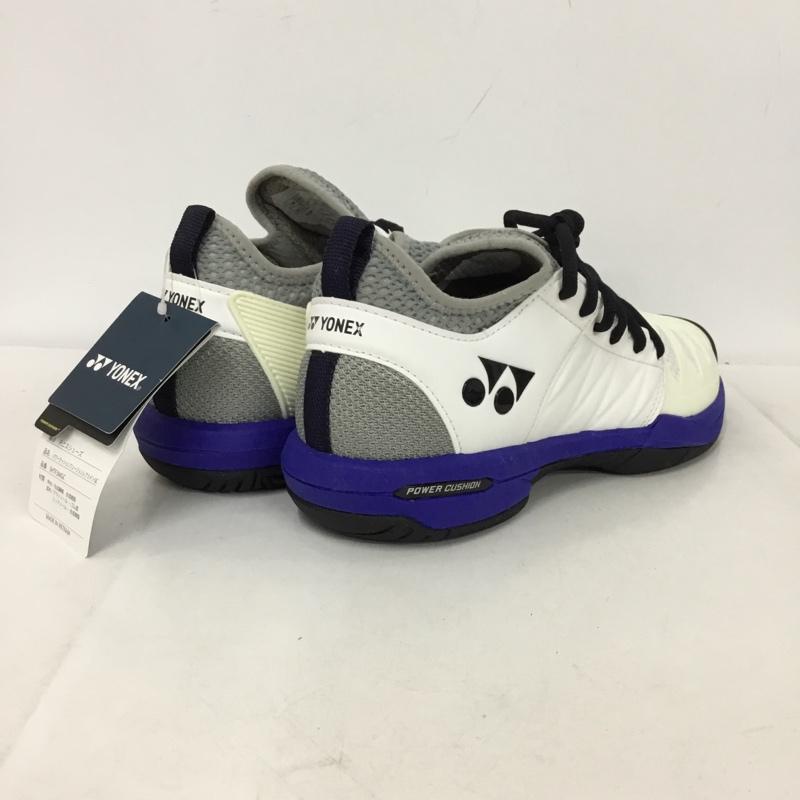 ヨネックス YONEX スニーカー スニーカー SHTF3MGC パワークッションフュージョンレブ3メンGC テニスシューズ 箱有 24.5cm 24.5cm ロゴ、文字 白 / ホワイト / X 青 / ブルー / X 灰 / グレー /  レディース USED 古着 中古 10147956