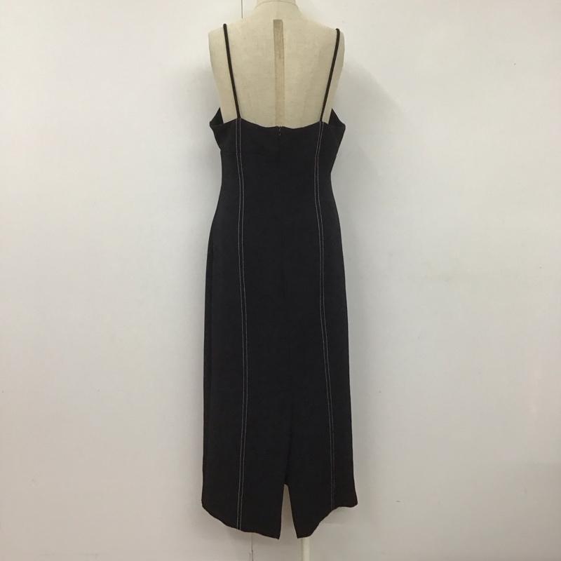ザラ ZARA ワンピース ロングスカート ロングワンピース ノースリーブワンピース フレアスカート M 無地 黒 / ブラック /  レディース USED 古着 中古 10107720