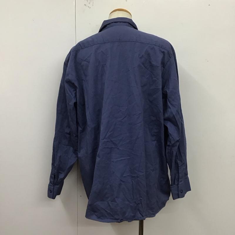 レッドキャップ RED KAP シャツ、ブラウス 長袖 長袖シャツ カラーシャツ ポケットシャツ 長袖カットソー XXL ロゴ、文字 青 / ブルー /  メンズ USED 古着 中古 10124660