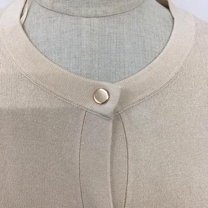 ザラ ZARA カーディガン 長袖 M 無地 ベージュ / ベージュ /  レディース USED 古着 中古 10124890
