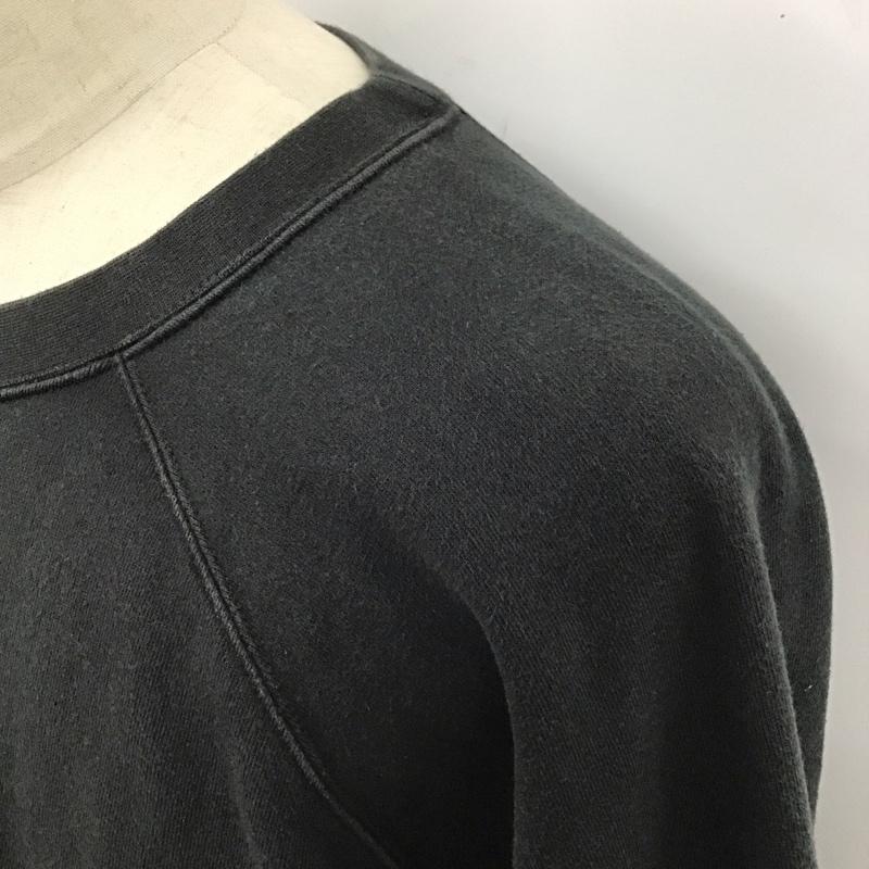 エッセンシャルズ ESSENTIALS トレーナー 長袖 長袖トレーナー スウェット クルーネック リブスウェットカットソー L ロゴ、文字 黒 / ブラック /  メンズ USED 古着 中古 10123145