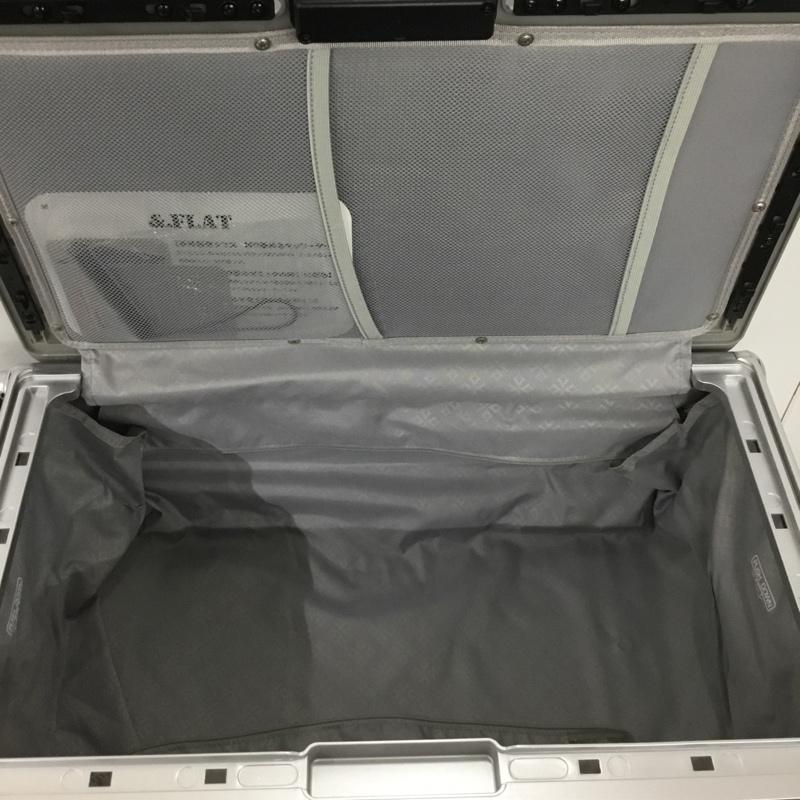 アンドフラット &.FLAT スーツケース、トランク スーツケース、トランク FL14-4-00001 折りたたみ ハードキャリーバッグ キャリーケース 箱有 ロゴ、文字 銀 / シルバー /  メンズ USED 古着 中古 10137514