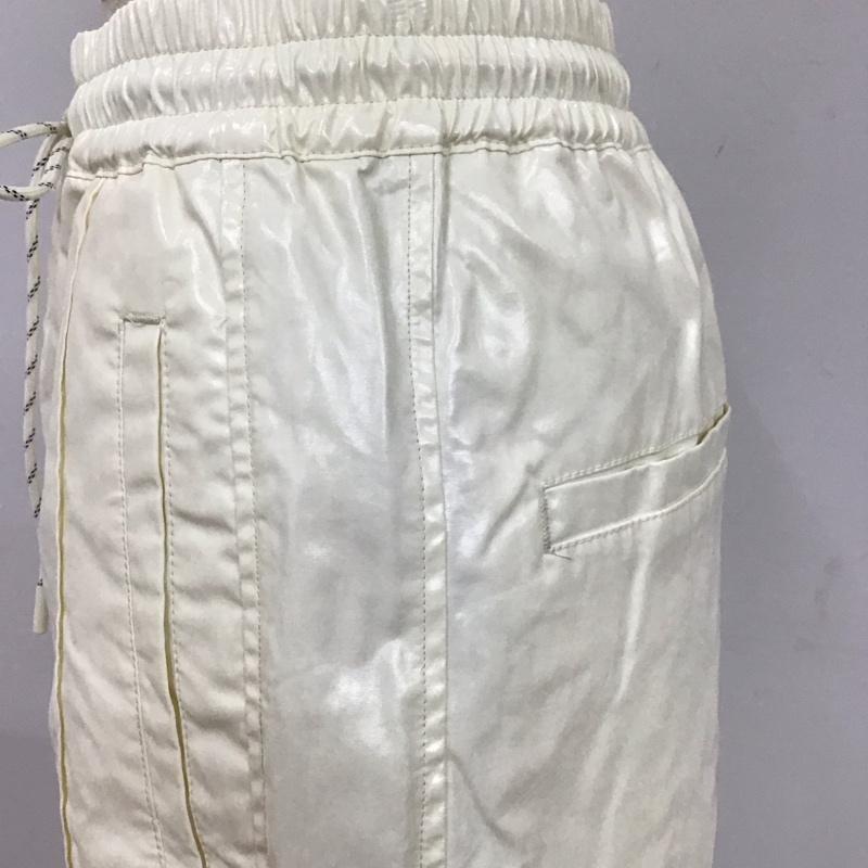 マウジー MOUSSY ボトムス ボトムス 010EAK30-7220 LAMINATE DRAWSTRING PT ドローストリングパンツ 1 無地 アイボリー / アイボリー /  レディース USED 古着 中古 10107947