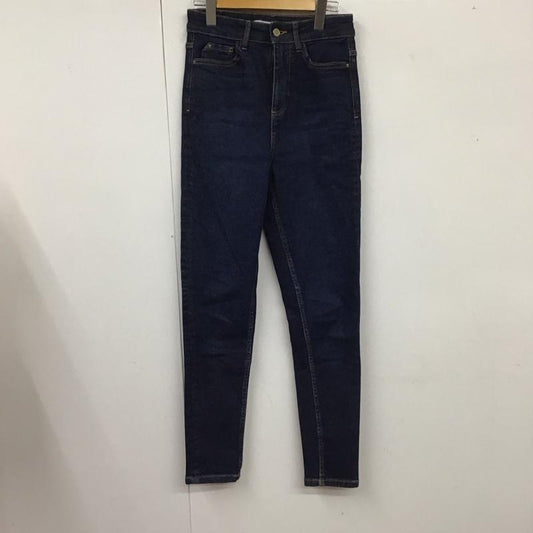 ザラ ZARA パンツ デニム、ジーンズ 7223 223 407 マムフィット ストレッチ 36 無地 青 / ブルー /  レディース USED 古着 中古 10112953