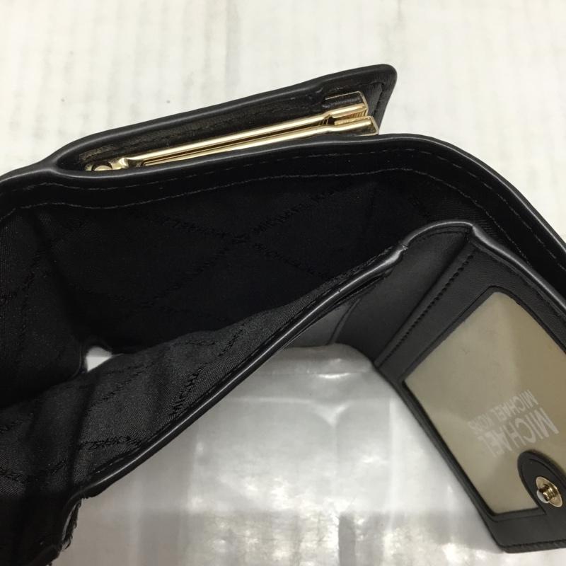 マイケルコース MICHAEL KORS 財布 コンパクト財布 35T2GTVE2B ミニ財布 がま口 総柄 黒 / ブラック /  レディース USED 古着 中古 10119574
