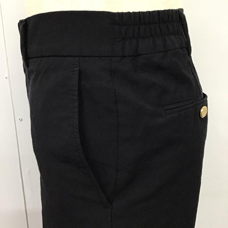 グッチ GUCCI パンツ スラックス 金ボタン ウール混 46 無地 黒 / ブラック /  メンズ USED 古着 中古 10119674