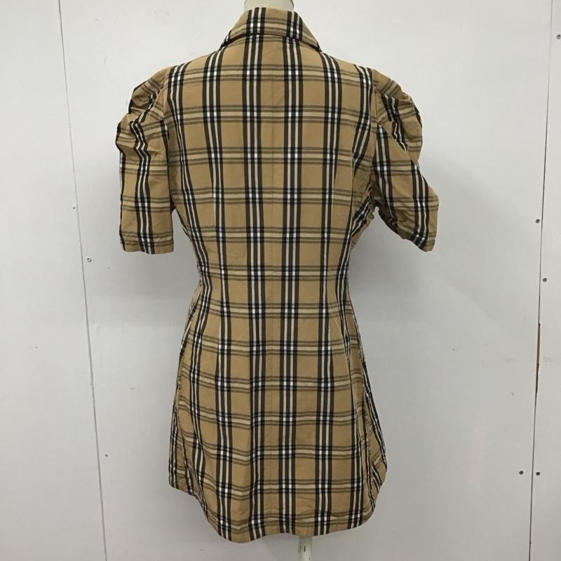 スライ SLY ワンピース ミニスカート 030BAM33-2630 ALAND CHECK SH DRESS シャツワンピース 1 チェック ベージュ / ベージュ / X 黒 / ブラック / X 白 / ホワイト /  レディース USED 古着 中古 10107963