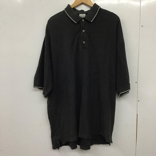 コロンビア Columbia ポロシャツ 半袖 半袖ポロシャツ カラーシャツ 半袖カットソー XL 無地 黒 / ブラック /  メンズ USED 古着 中古 10139551