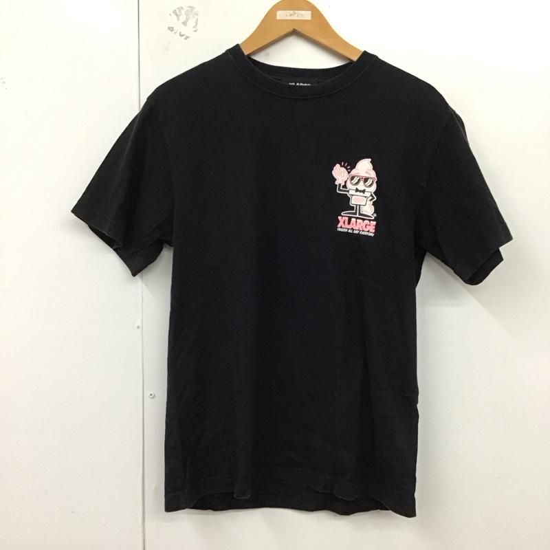 エクストララージ XLARGE Tシャツ 半袖 半袖カットソー プリントTシャツ クルーネックカットソー S プリント 黒 / ブラック /  メンズ USED 古着 中古 10128733