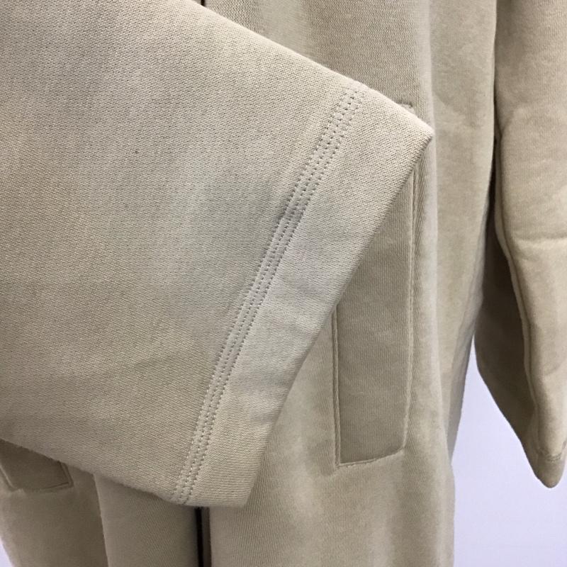 アディダス adidas パーカー 長袖 GN8835 スウェットフルジップパーカー ロング丈 L ロゴ、文字 ベージュ / ベージュ /  レディース USED 古着 中古 10114091