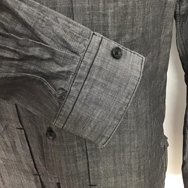 バデル VADEL シャツ、ブラウス 長袖 長袖シャツ 無地シャツ カラーシャツ 46 無地 灰 / グレー /  メンズ USED 古着 中古 10125309