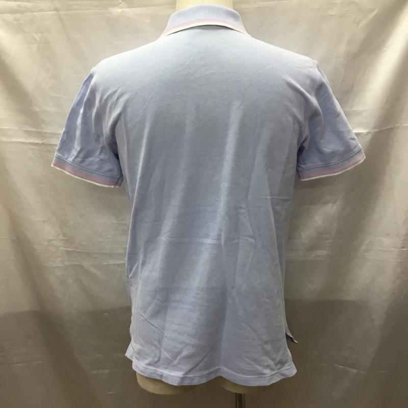 ブルックスブラザーズ BROOKS BROTHERS ポロシャツ 半袖 半袖ポロシャツ カラーシャツ 半袖カットソー S ロゴ、文字 水色 / ライトブルー /  メンズ USED 古着 中古 10116151