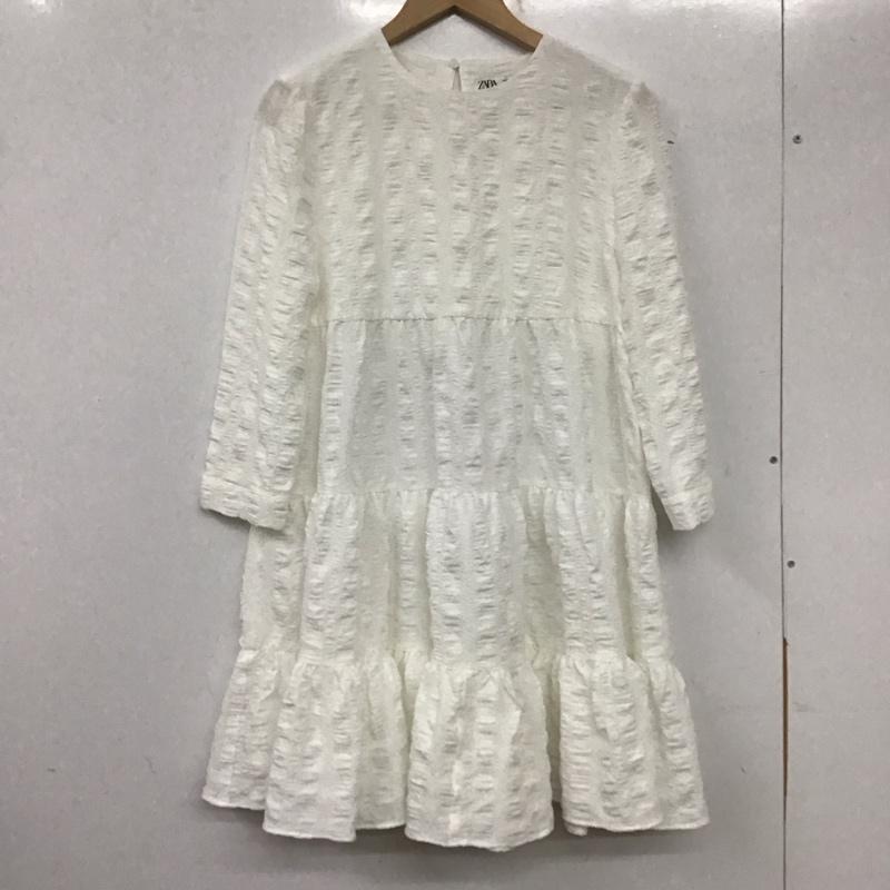 ザラ ZARA チュニック 七分袖 XS 無地 白 / ホワイト /  レディース USED 古着 中古 10139375