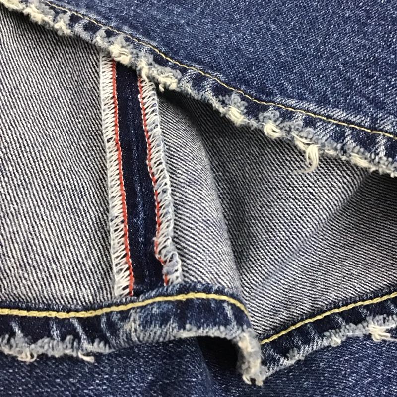 ロデオクラウンズ Rodeo Crowns パンツ デニム、ジーンズ 420BAP11-0330 ガチョウデニムパンツ ワイドパンツ M ダメージ加工 インディゴ / インディゴ /  レディース USED 古着 中古 10117334