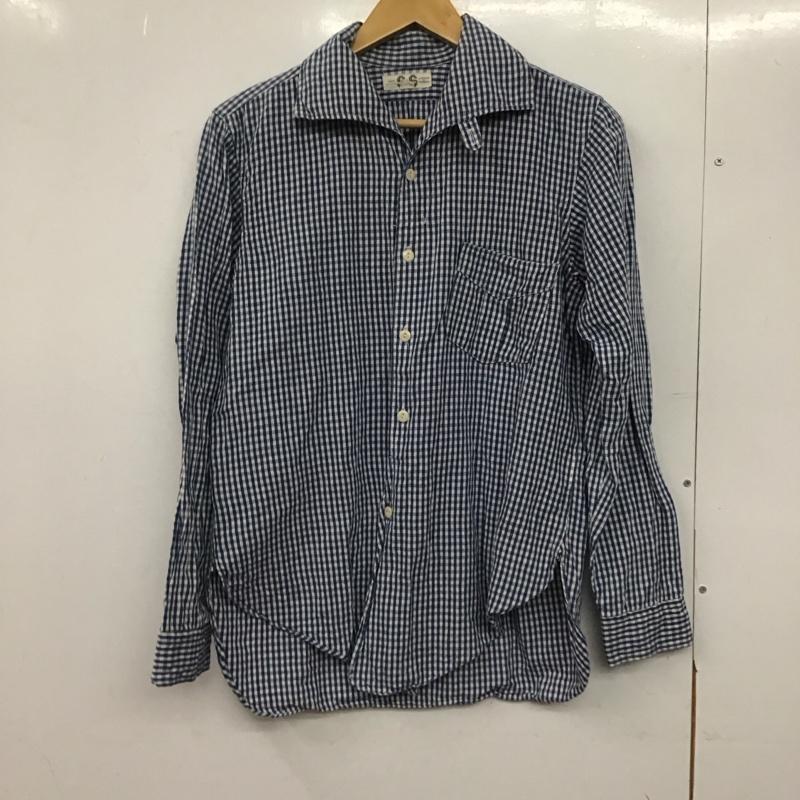 ジョン・グラッコウ John Gluckow シャツ、ブラウス 長袖 長袖シャツ チェックシャツ カラーシャツ S チェック 白 / ホワイト / X 青 / ブルー /  メンズ USED 古着 中古 10145646