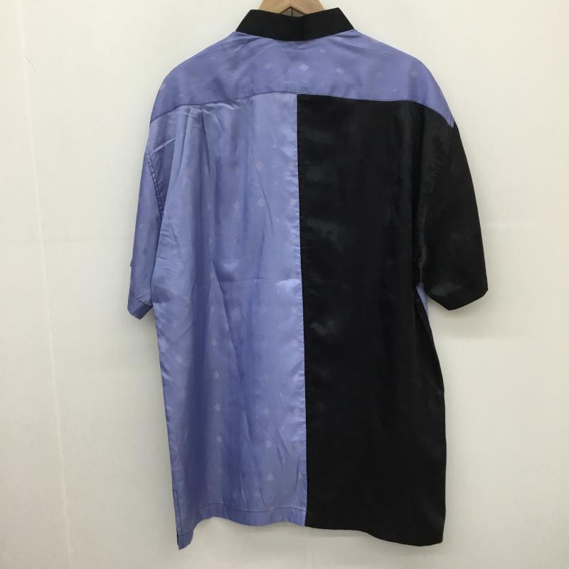 ユーズドクロージング used clothes シャツ、ブラウス 半袖 XXL 総柄 黒 / ブラック / X 青 / ブルー /  メンズ USED 古着 中古 10129000