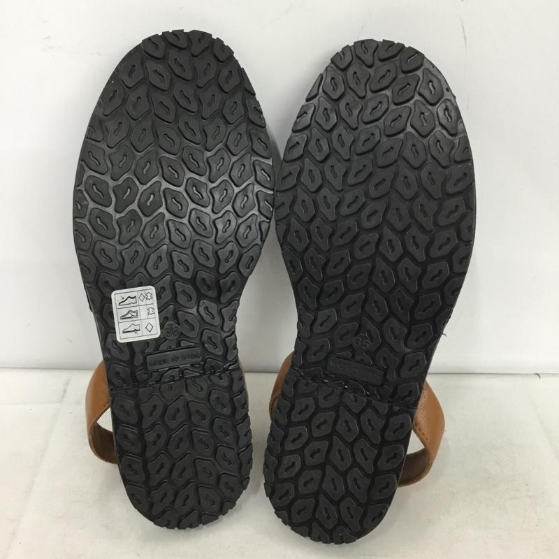 カミングアトラクションズ COMING ATTRACTIONS サンダル サンダル フラットサンダル 36 無地 黒 / ブラック /  レディース USED 古着 中古 10148829