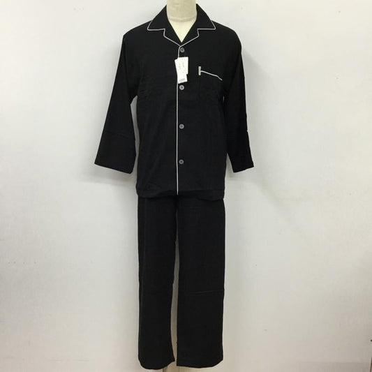 ラコステ LACOSTE セットアップ セットアップ セットアップ パジャマ カジュアルシャツ ワイドパンツ M ロゴ、文字 黒 / ブラック /  メンズ USED 古着 中古 10113381