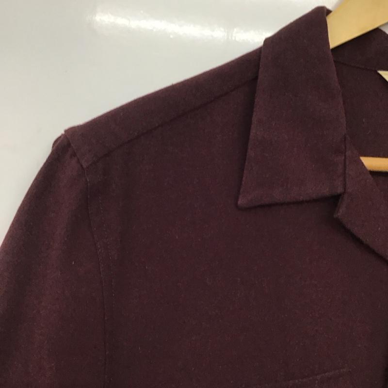 ラディアル RADIALL シャツ、ブラウス 半袖 半袖シャツ 刺繍シャツ ポケットシャツ L ロゴ、文字 えんじ / ワインレッド /  メンズ USED 古着 中古 10145259