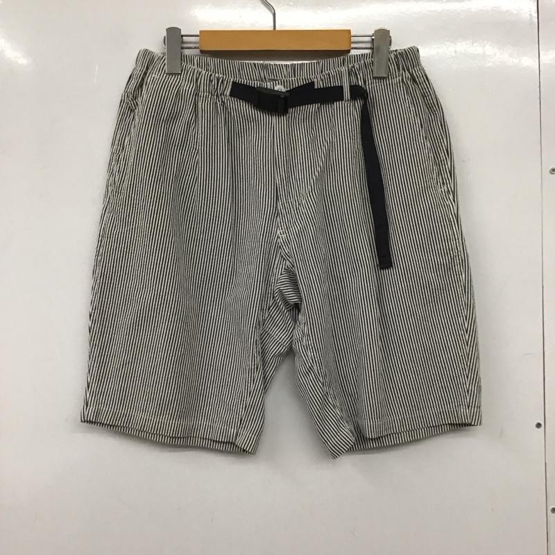 グラミチ GRAMICCI パンツ ショートパンツ GMP-18S320 ショートパンツ ハーフパンツ L ストライプ 白 / ホワイト / X 紺 / ネイビー /  メンズ USED 古着 中古 10135710