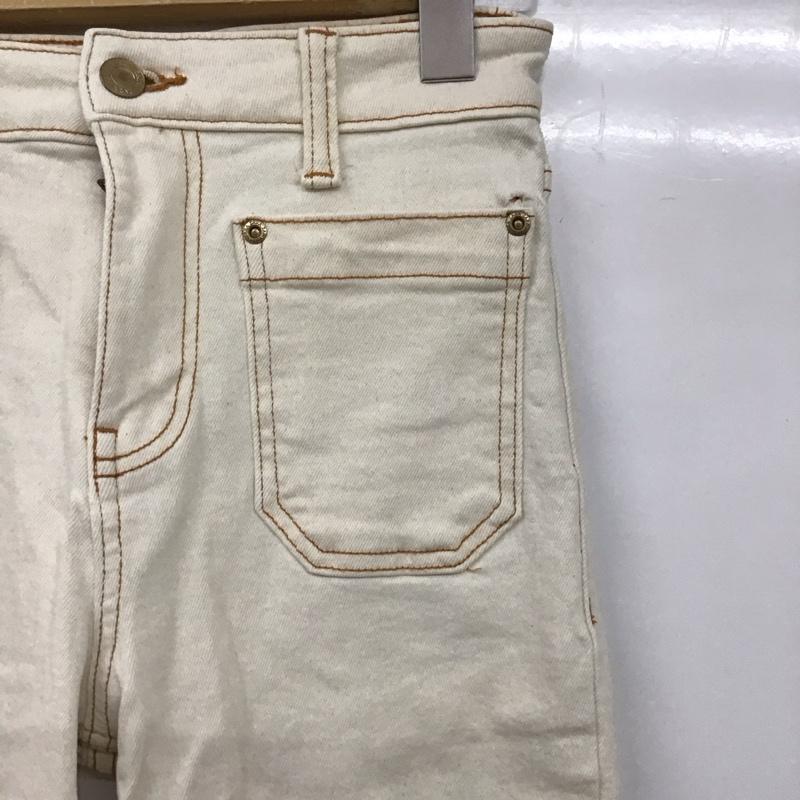 ザラ ZARA パンツ デニム、ジーンズ 34 無地 白 / ホワイト /  レディース USED 古着 中古 10129578