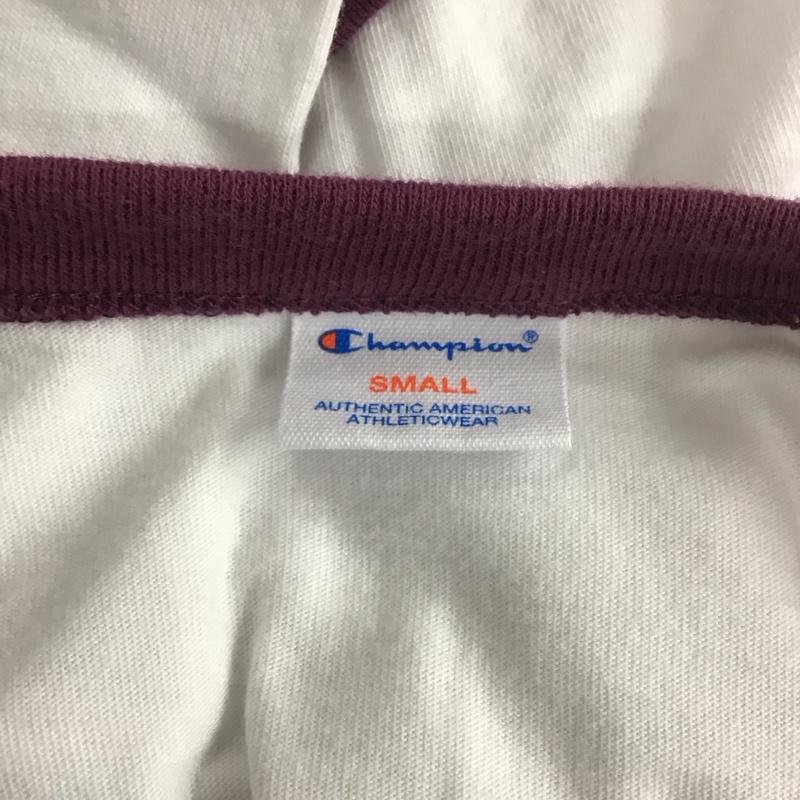 チャンピオン Champion Tシャツ 半袖 C3-V314 MONTANA S ロゴ、文字 白 / ホワイト / X 紫 / パープル /  メンズ USED 古着 中古 10111562