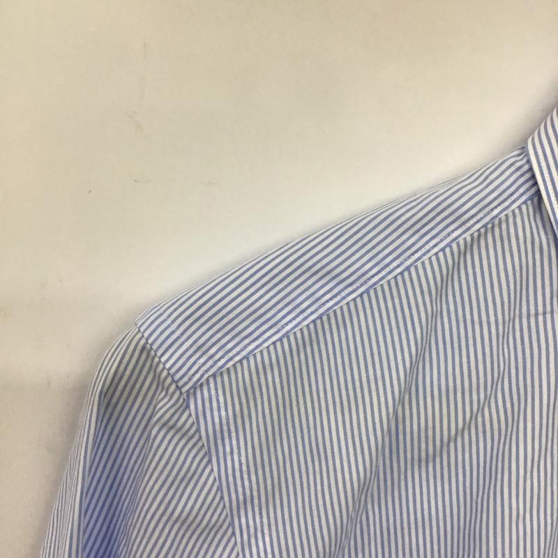 ヒューゴボス HUGO BOSS シャツ、ブラウス 長袖 長袖シャツ ストライプシャツ カラーシャツ ストライプ 白 / ホワイト / X 水色 / ライトブルー /  メンズ USED 古着 中古 10132890