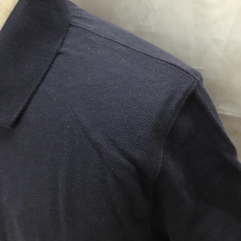 トミーヒルフィガー TOMMY HILFIGER ポロシャツ 半袖 L 無地 紺 / ネイビー /  メンズ USED 古着 中古 10112772
