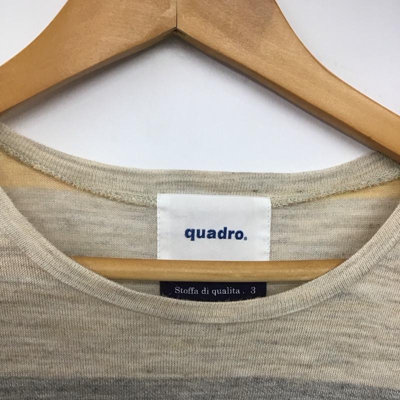 クオドロ quadro シャツ、ブラウス 半袖 半袖カットソー プリントTシャツ クルーネックカットソー 3 ボーダー柄 マルチカラー / マルチカラー /  メンズ USED 古着 中古 10143484