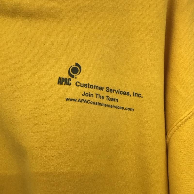 ギルダン GILDAN パーカー 長袖 長袖パーカー プルオーバーパーカー スウェット L ロゴ、文字 黄 / イエロー /  メンズ USED 古着 中古 10145524