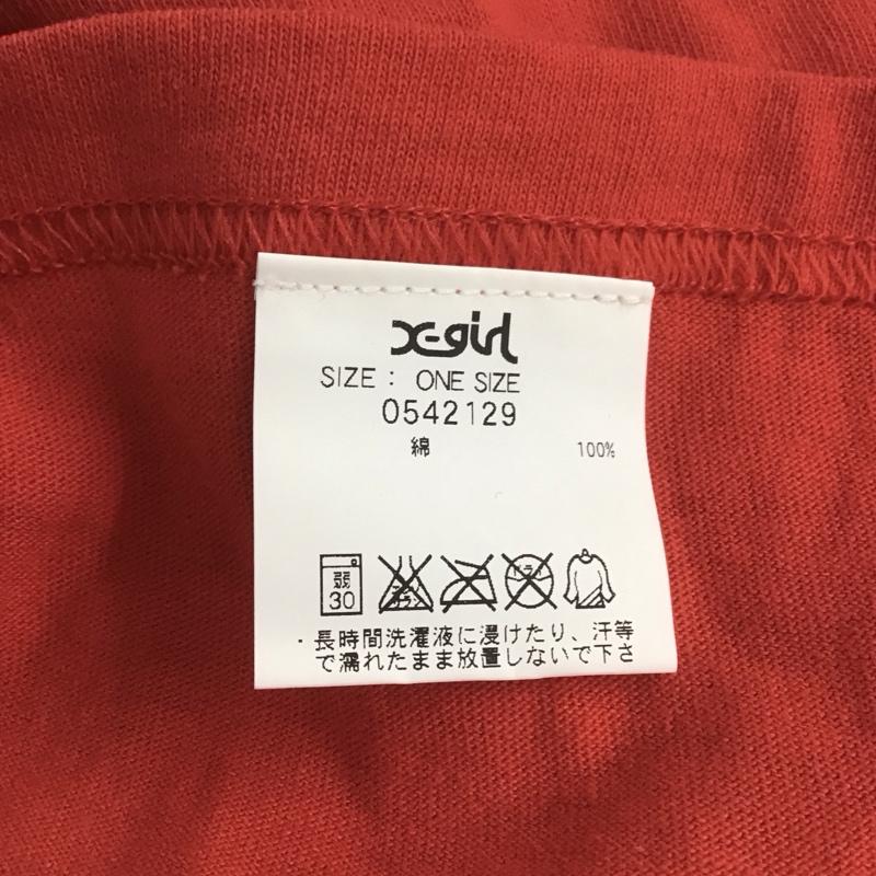 エックスガール X-girl Tシャツ 半袖 プリント X ロゴ、文字 赤 / レッド /  レディース USED 古着 中古 10140389