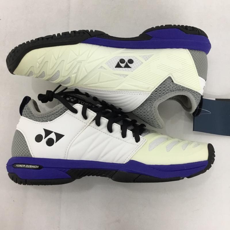 ヨネックス YONEX スニーカー スニーカー SHTF3MGC パワークッションフュージョンレブ3メンGC テニスシューズ 箱有 24.5cm 24.5cm ロゴ、文字 白 / ホワイト / X 黒 / ブラック / X 青 / ブルー /  レディース USED 古着 中古 10147954