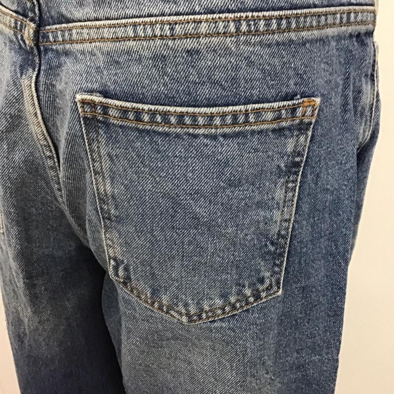 ザラ ZARA パンツ デニム、ジーンズ 6164 193 427 ハイウエスト ボタンフライ 無地 青 / ブルー /  レディース USED 古着 中古 10109719