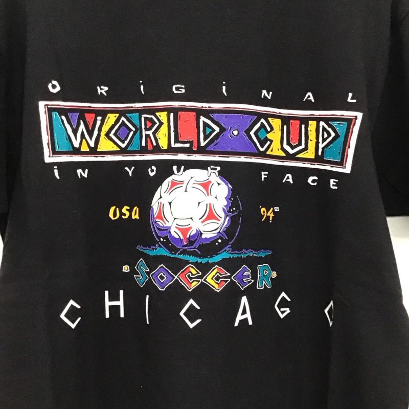 古着 USED Tシャツ 半袖 半袖カットソー プリントTシャツ クルーネックカットソー 94年 ワールドカップ usa製 L プリント 黒 / ブラック /  メンズ USED 古着 中古 10150069