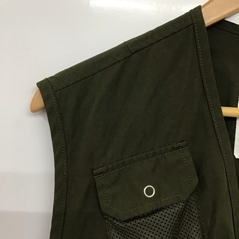 フリークスストア FREAK S STORE ベスト ベスト ジップアップベスト ミリタリーベスト L 無地 カーキ / カーキ /  メンズ USED 古着 中古 10140713