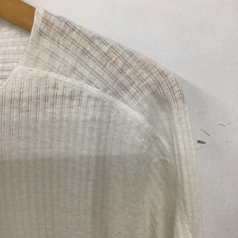 ナンバーナイン NUMBER (N)INE カットソー 長袖 長袖カットソー ヘンリーネックカットソー リブカットソー 2 無地 白 / ホワイト /  メンズ USED 古着 中古 10137012