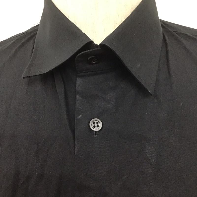 アレキサンダーマックイーン ALEXANDERMCQUEEN シャツ、ブラウス 半袖 370041 ロング丈 44 無地 黒 / ブラック /  メンズ USED 古着 中古 10107058