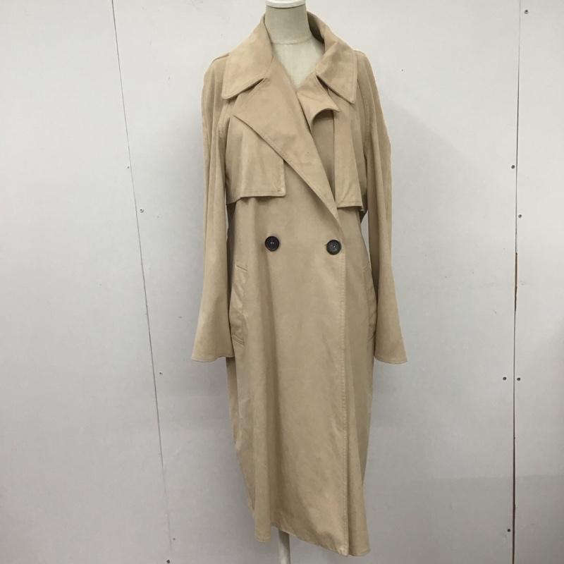 ザラ ZARA コート トレンチコート 6318 029 710 フェイクスウェード S 無地 ベージュ / ベージュ /  レディース USED 古着 中古 10108584