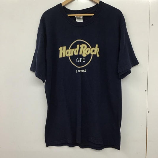 ハードロックカフェ HARD ROCK CAFE Tシャツ 半袖 半袖カットソー プリントTシャツ クルーネックカットソー L プリント 紺 / ネイビー /  メンズ USED 古着 中古 10134921